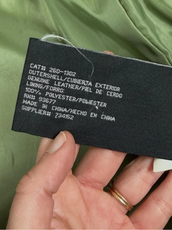 Vintage St. John’s Bay Green Suede Button Front Jacket Women’s Large Lightweight - Picture 6 of 15